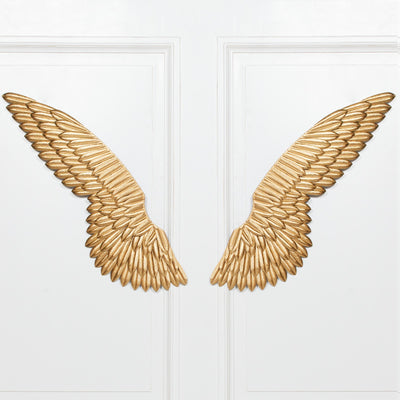Large Metal Gold Angel Wings - The Pack Design