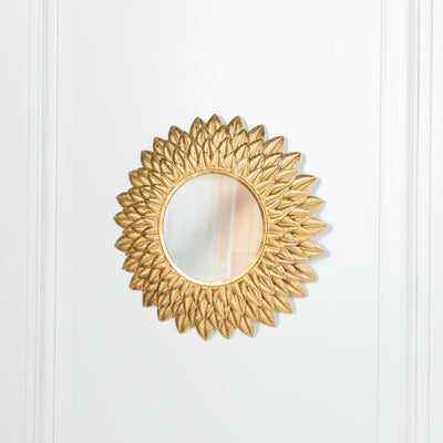 Round 48cm Sunflower Metal Wall Mirror - The Pack Design