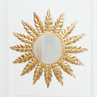 Round 76cm Flower Metal Wall Mirror - The Pack Design