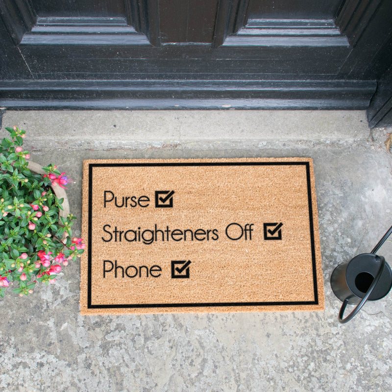 Purse, Straighteners , Phone Doormat - The Pack Design
