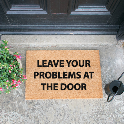 Leave your problems at the door doormat - The Pack Design