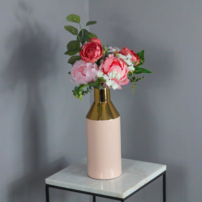 Gold Stem Pink Vase - The Pack Design