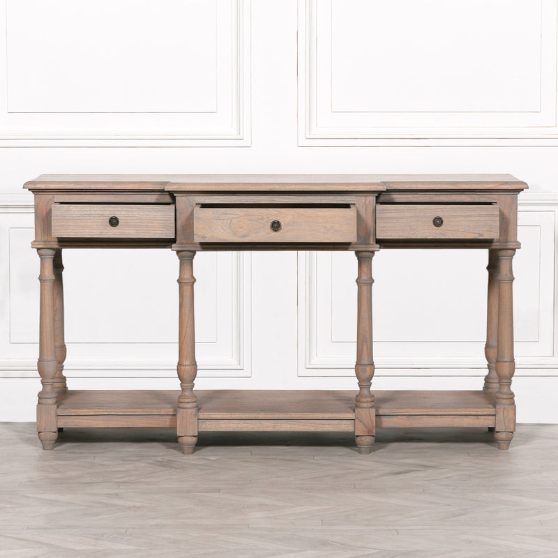 Rustic Wooden Breakfront Console - The Pack Design