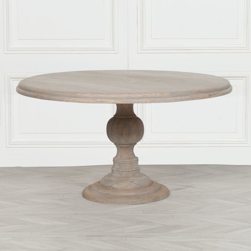 Rustic Wooden Round Dining Table 120cm - The Pack Design