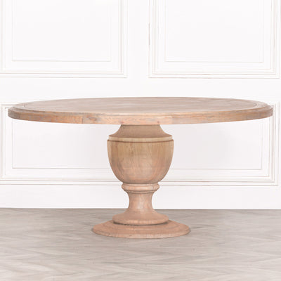 Rustic Wooden Round Dining Table 162cm - The Pack Design