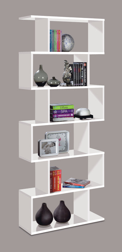 Zing White Gloss Bookcase - The Pack Design