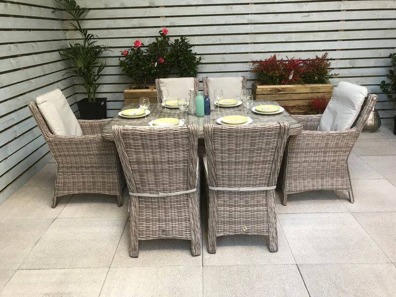 Alexandra 6 Seat Rectangular Dining Set - The Pack Design