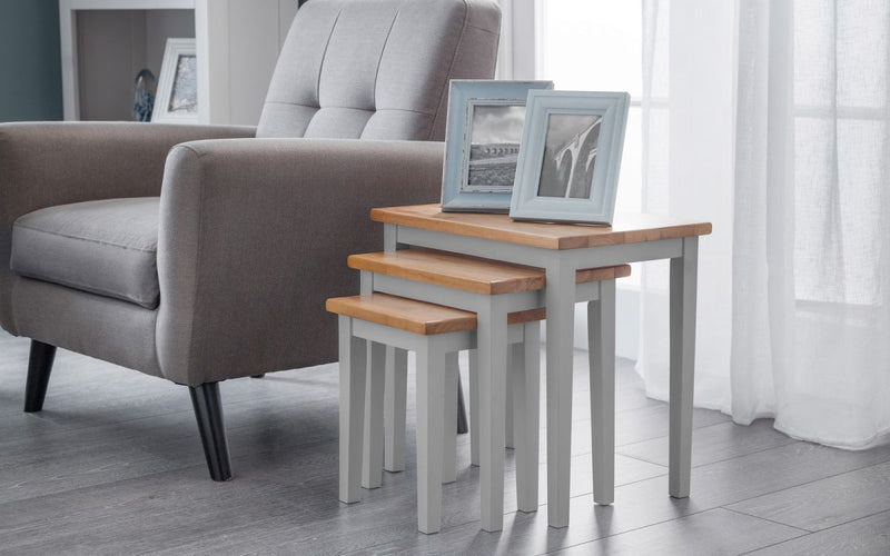 Cleo Grey & Oak Nesting Tables - The Pack Design
