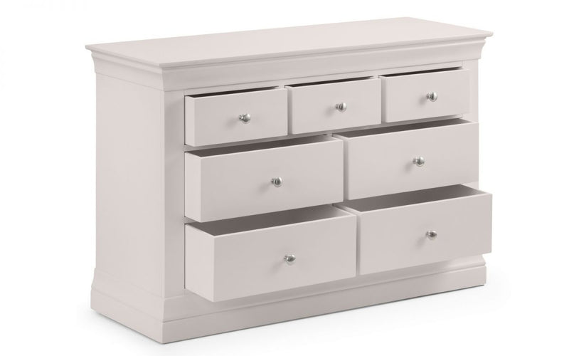 Clermont 4+3 Drawer Chest - Light Grey