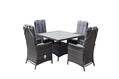 Emily 4 Seat Square dining set with Polywood Top - The Pack Design