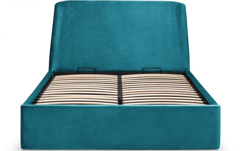 Frida Storage Ottoman Double Bed - Teal