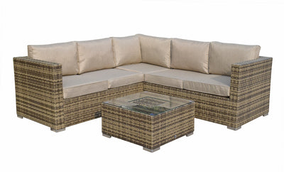 Georgia Corner Sofa with Ice Bucket Mixed brown - The Pack Design