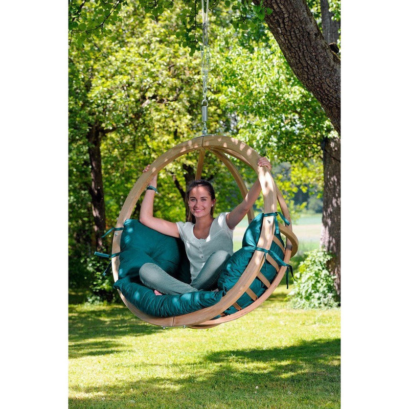 Globo Single Green Hanging Chair - Amazonas Online UK
