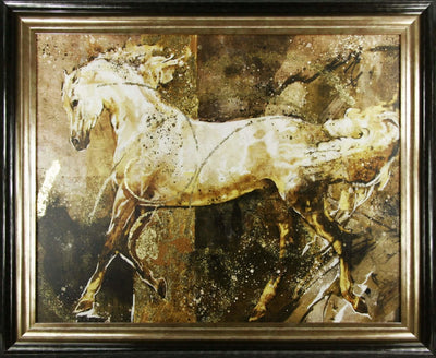 Gilded Horses I-II by Marta Wiley - Framed