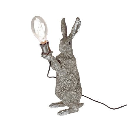 Standing Hare Gold/Silver Table Lamp - The Pack Design
