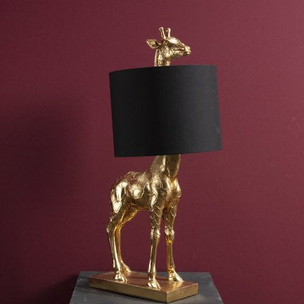 Giraffe Gold/Black Table Lamp - The Pack Design