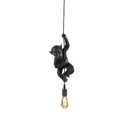 Monkey Pendant Black Ceiling Lamp - The Pack Design