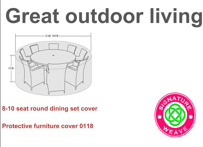 8-10 seat round dining set cover - The Pack Design