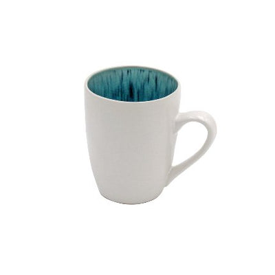 Aquamarin White/Turquoise Stoneware Mug - The Pack Design