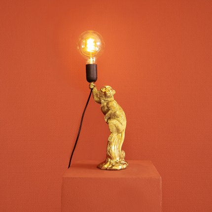 Gold Monkey Table Lamp - The Pack Design