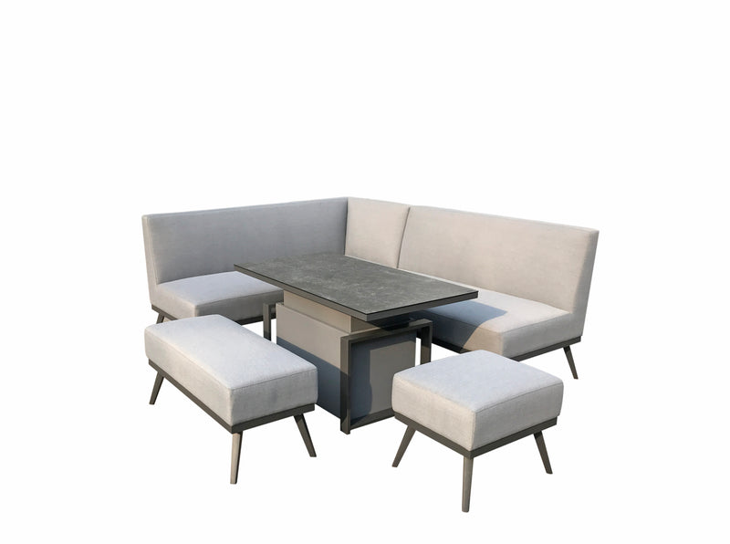 Kimimie Fabric Sofa Dining with Gas Lift Table