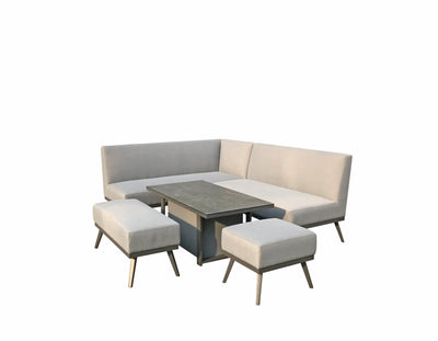 Kimimie Fabric Sofa Dining with Gas Lift Table