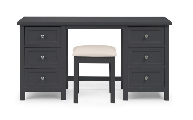 Set of Maine Dressing Table & Stool - Anthracite