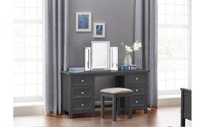 Set of Maine Dressing Table & Stool - Anthracite