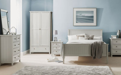 Maine King Bed - Dove Grey