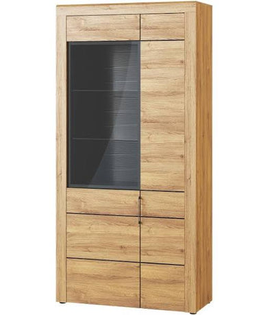 Camar Large Oak Effect 2 Door Display Cabinet