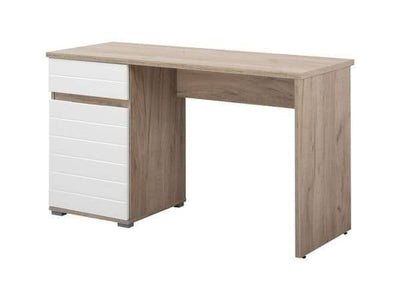 Elano Oak and White Gloss Desk