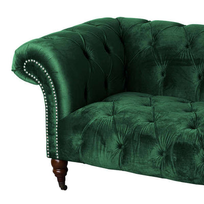 Emerald Velvet Chesterfield 3 Seater Sofa - The Pack Design