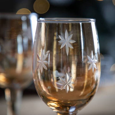 Starry Wine Glass Gold 4pk