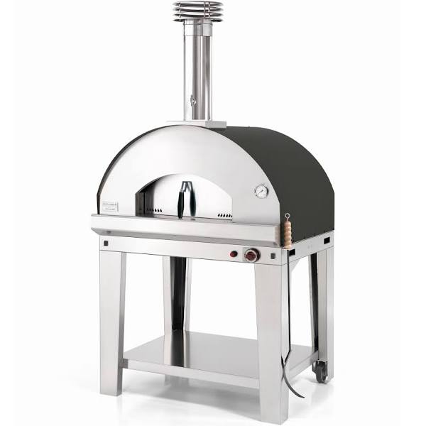 Fontana Mangiafuoco Anthracite Gas Pizza Oven Including Trolley - The Pack Design