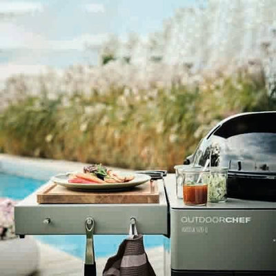 Outdoor Chef Arosa 570 G Evo Grey Steel Gas Kettle Barbecue - The Pack Design