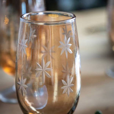 Starry Footed Tumbler Gold 4pk