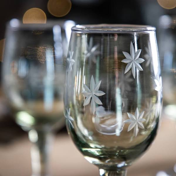Starry Wine Glass Green 4pk