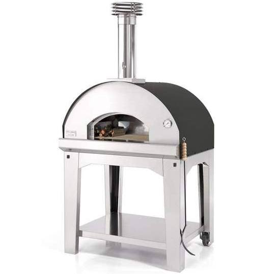 Fontana Mangiafuoco Anthracite Wood Pizza Oven Including Trolley - The Pack Design