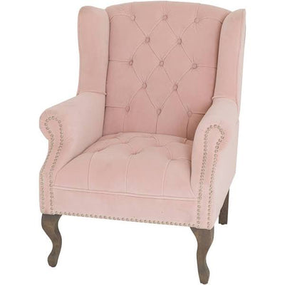 Hill Interiors Blush Pink Wing Back Chair - The Pack Design