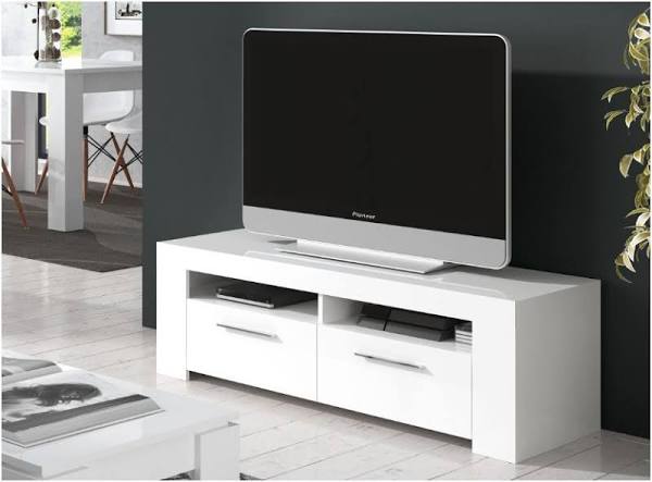 Curro Artic White TV Cabinet Entertainment Unit - The Pack Design