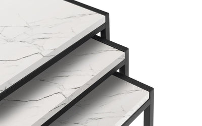 Tribeca White Marble Nesting Tables - The Pack Design