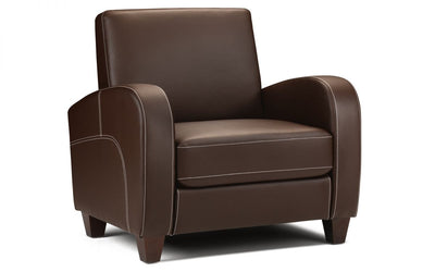 Vivo Chair in Chestnut Faux Leather - The Pack Design
